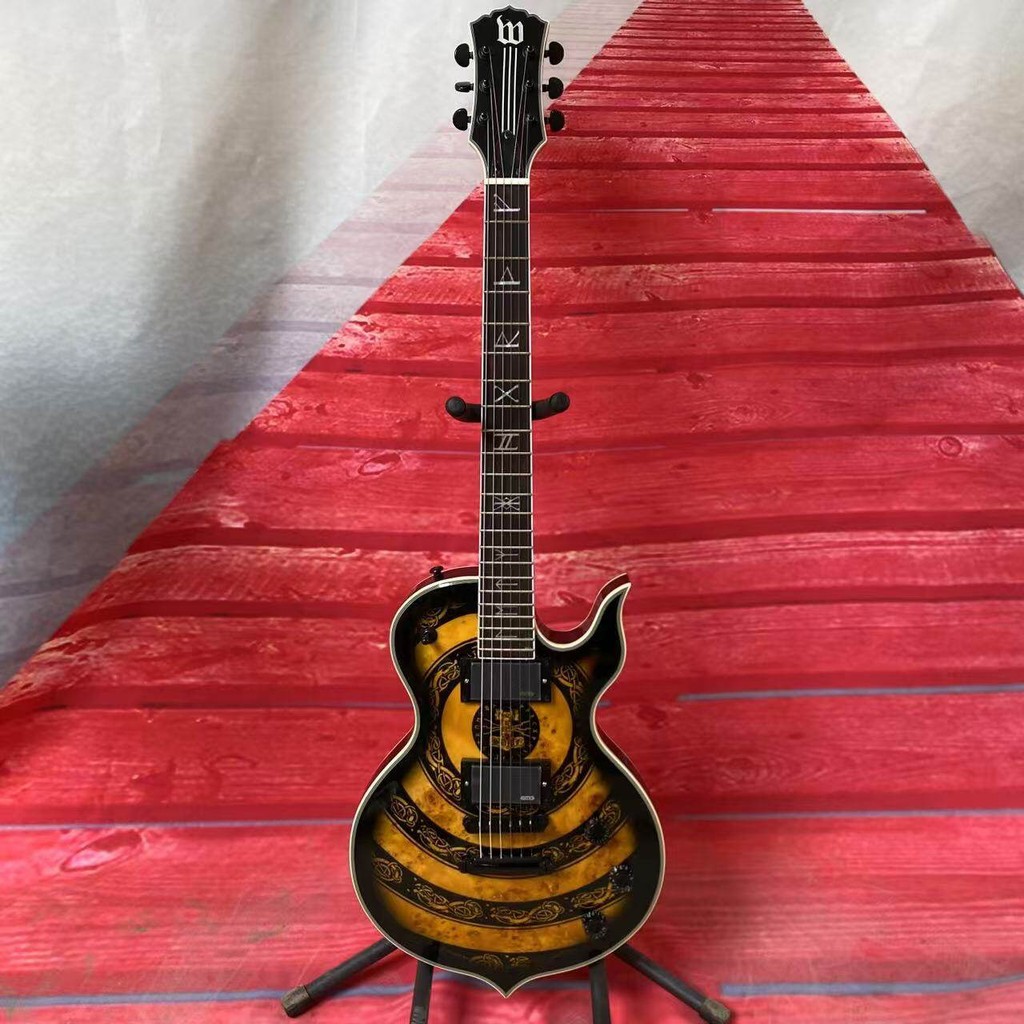 Custom Zakk Wylde Audio Odin Viking Totem สไตล์กีตาร์ไฟฟ้า Professional กีตาร์