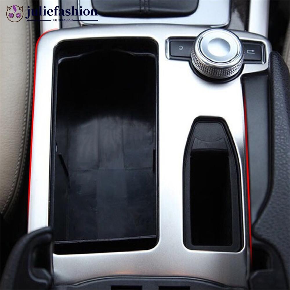 JULIEFASHION ภายในรถสแตนเลสสติกเกอร์ถ้วยน้ําแผงตกแต่ง Trim สําหรับ Mercedes Benz C Class W204 2008-2