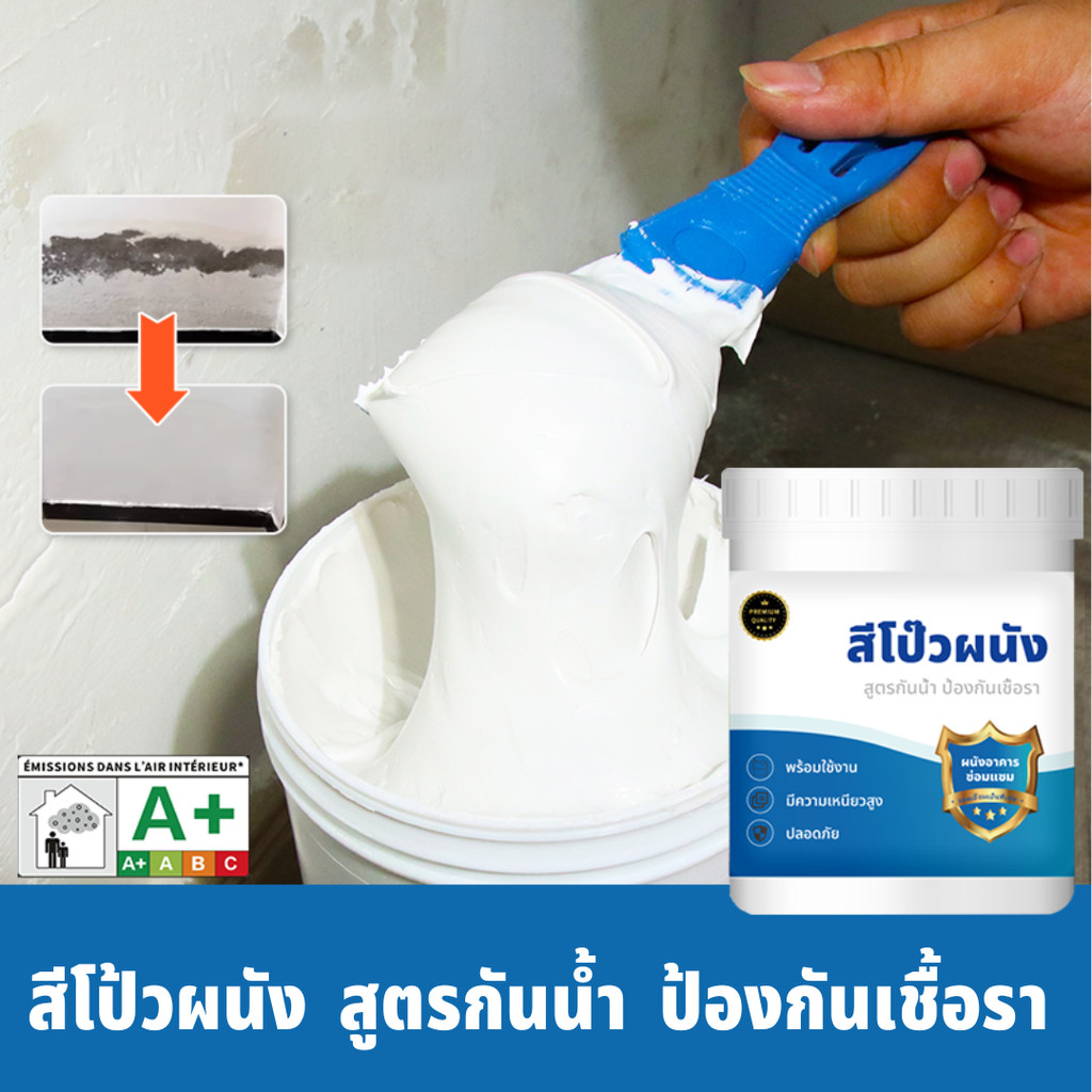 Premium สีโป๊วผนัง ครีมซ่อมผนัง ซ่อมรอยแตกร้าว อุดรอยรั่ว กันน้ำและคราบสกปรก ใช้งานง่าย