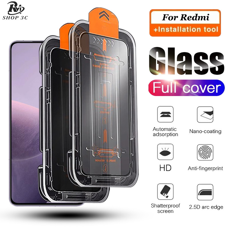 ติดตั้งง่ายกระจกนิรภัย HD/ความเป็นส่วนตัวป้องกันหน้าจอสําหรับXiaomi Redmi 13C 12C 10A 9 9C K70 K70E 