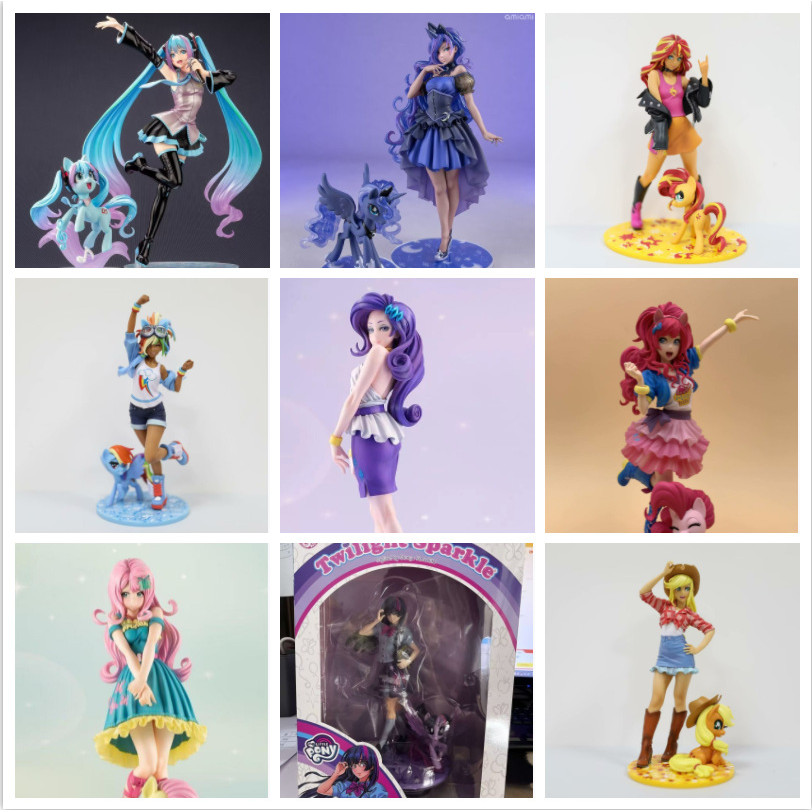 My Little Pony Rainbow Hatsune Sunset Shimmer Pinkie Pie Twilight Sparkle Luna Applejack Fluttershy 