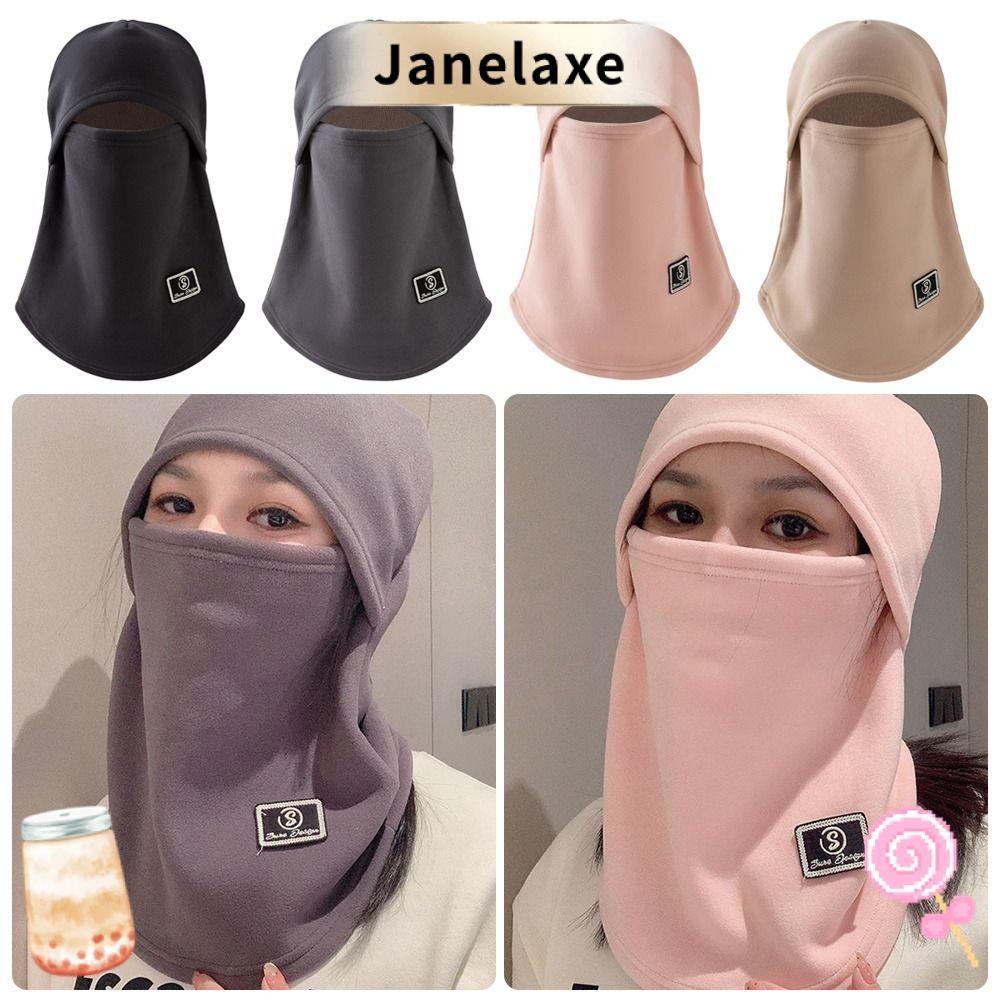 Janelaxe932 หมวกไหมพรมขนแกะ, หมวกสวมหัวกันลมอุ่น, ฤดูหนาว Simple Wrap หมวกหมวกกันน็อคกํามะหยี่