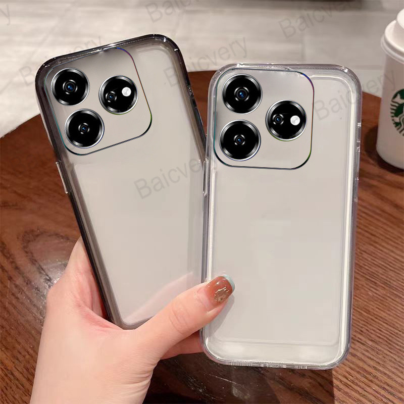 สําหรับ ZTE Blade V60 / Blade V60 Design / AXON 60 / AXON 60 Lite เคสซิลิโคน TPU นุ่มใสใสสีดําฝาครอบป้องกันด้านหลัง