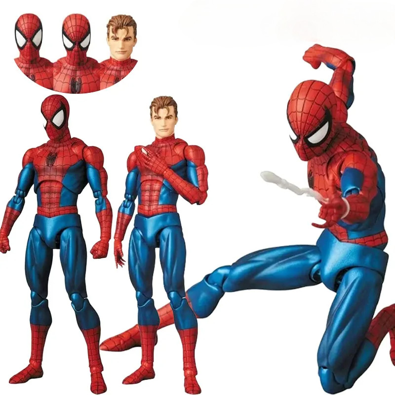 Ct ของเล่น Spiderman Action Figure Mafex 075 The Anazing Spider-Man การ์ตูนรูปตุ๊กตา Pvc ของเล่นเด็กของขวัญ