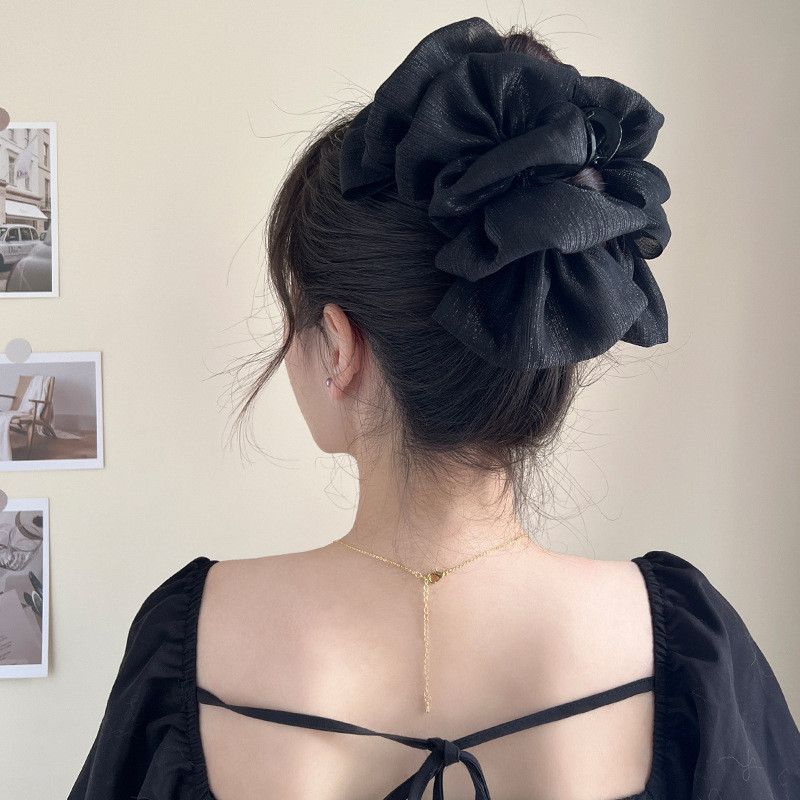 Lace Seersucker กิ๊บติดผมกลับหัวขนาดใหญ่