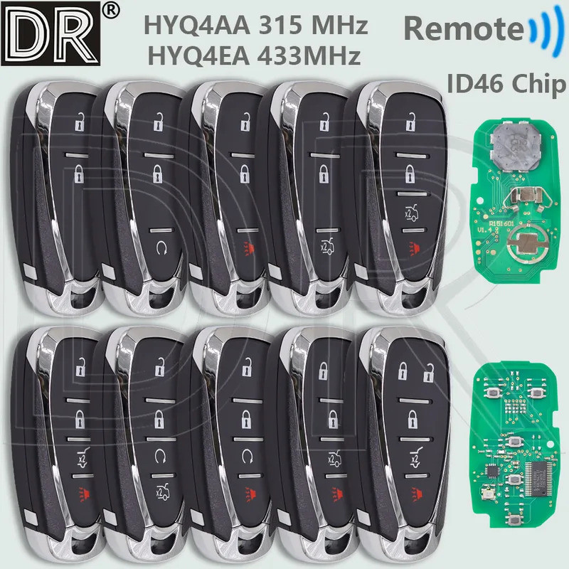 HE 315/433MHz ID46 Chip Car Remote Key For Chevrolet HYQ4AA HYQ4EA Malibu Cruze Spark Camaro Equinox
