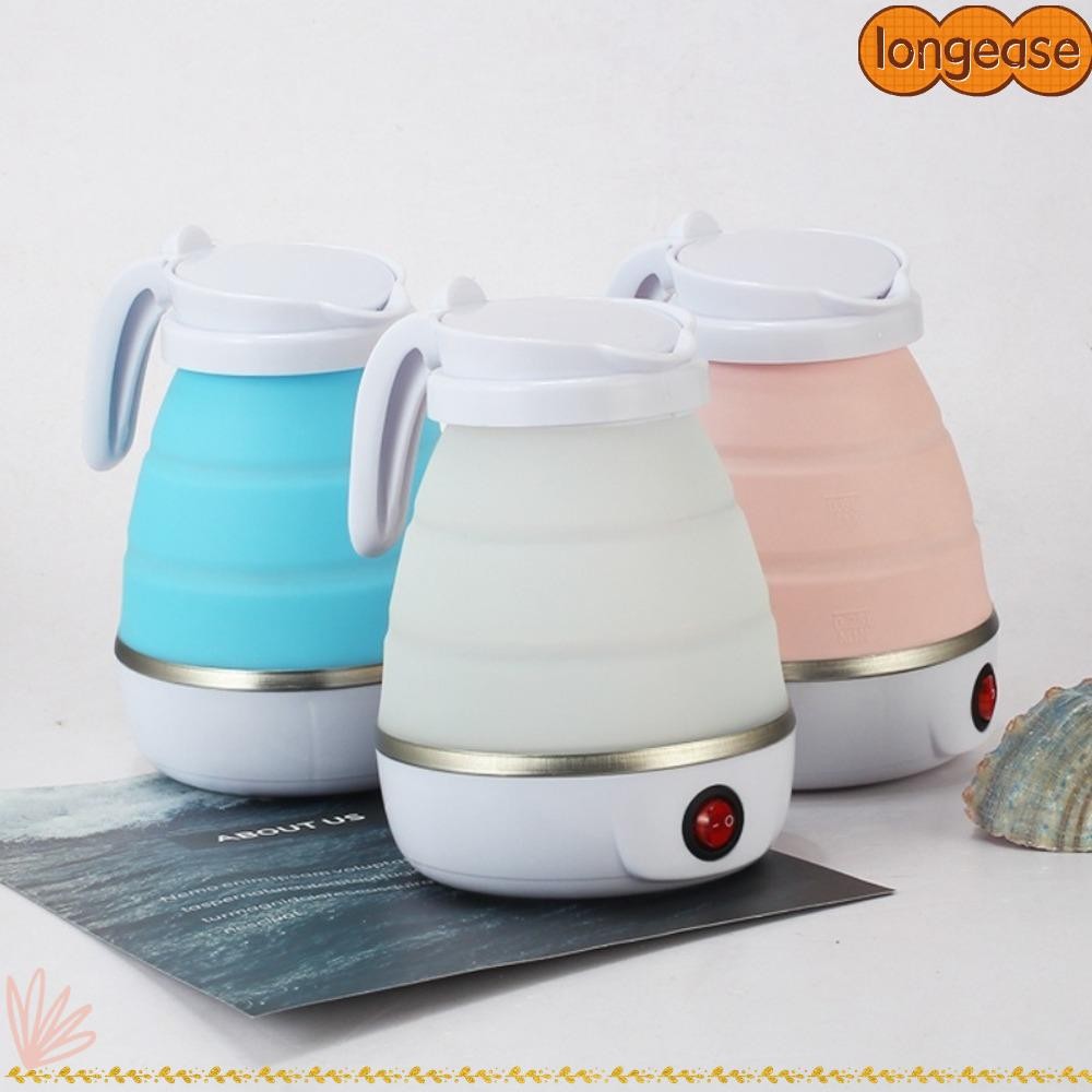 [ราคาขั้นต่ำในเวลา จำกัด 12.26-12.31] LONGE กาต้มน้ําไฟฟ้า, 110V/220V Mini Water Kettle, แบบพกพา 600ml Leakproof Folding Tea Pot Travel Use