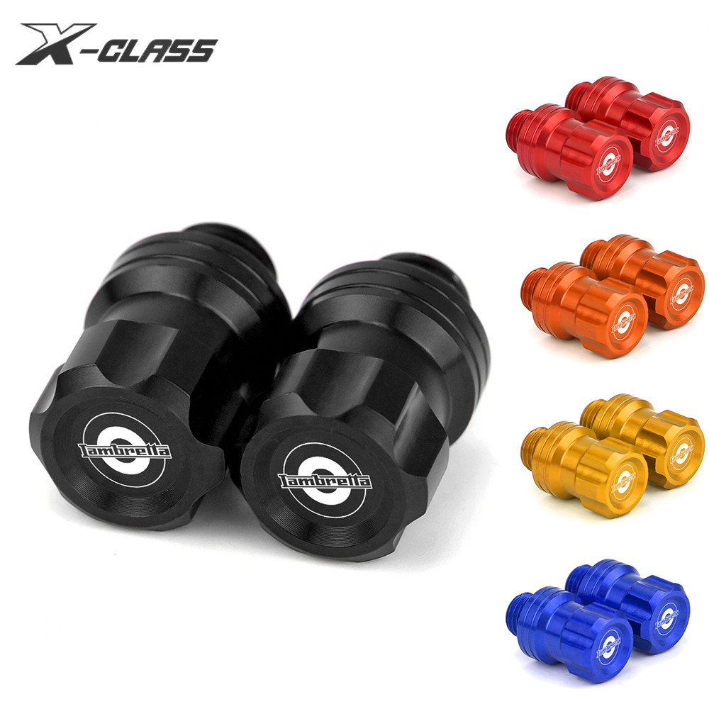 สําหรับ Lambretta X300 V200 V125 ด้านข้างกระจกสกรูรถจักรยานยนต์ CNC อลูมิเนียมสลักเกลียวกระจก Adaptor