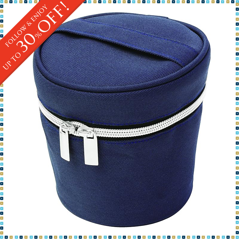 Asvel Insulated Lunch Box with Thermal Bag for Cafe Donburi, Navy, 500ml, Dimensions: 14.0cm (W) x 1