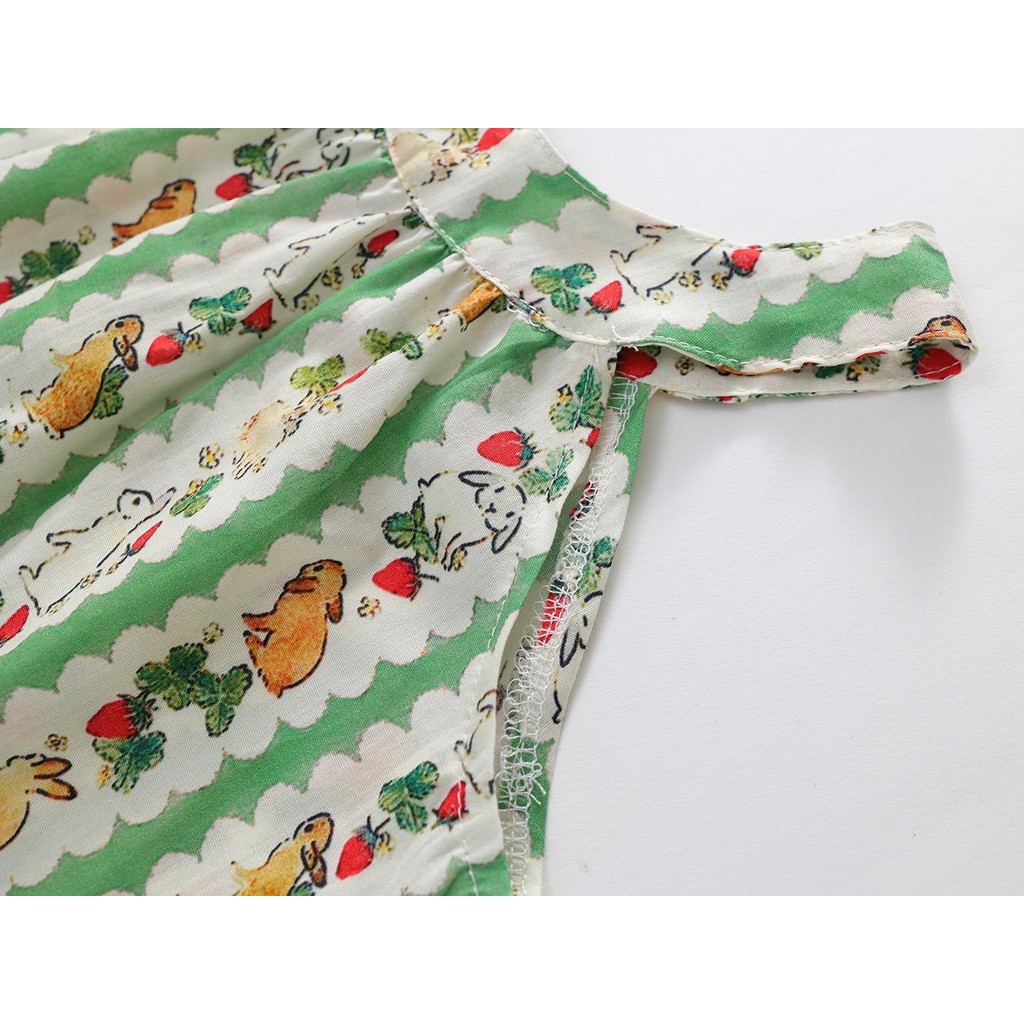 Hania kids ชุดเดรสกระโปรงแขนกุดลายกระต่าย ฤดูร้อน สไตล์เกาหลี พร้อมส่งในไทย – K4124877 ราคา ถูกที่สุด ดีลบีเคเค แกลเลอรีภาพที่ 5