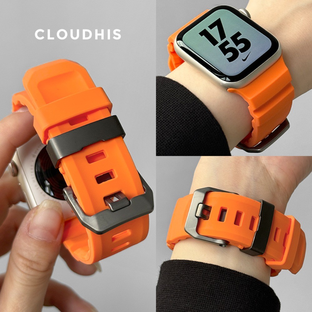 NOMAD สายซิลิโคนสําหรับ Apple Watch Ultra Series 10 9 8 7 6 SE 5 4 กันน้ํากีฬาสําหรับสร้อยข้อมือ iwa