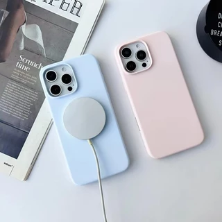 เคสโทรศัพท์มือถือแม่เหล็กซิลิโคน for iPhone 17 11 16 13 15 12 14 Pro Max เคสไอโฟน11 เคสซิลิโคน กันเปื้อน บุกำมะหยี่ Case