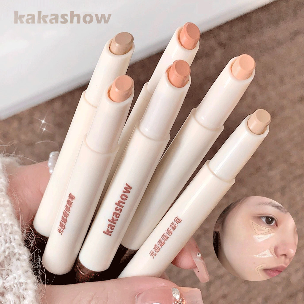 KAKASHOW Double-Ended Concealer Stick - Moisten Smooth Waterproof Smudgeproof Natural Cover Dark Circle Facial Blemishes C497