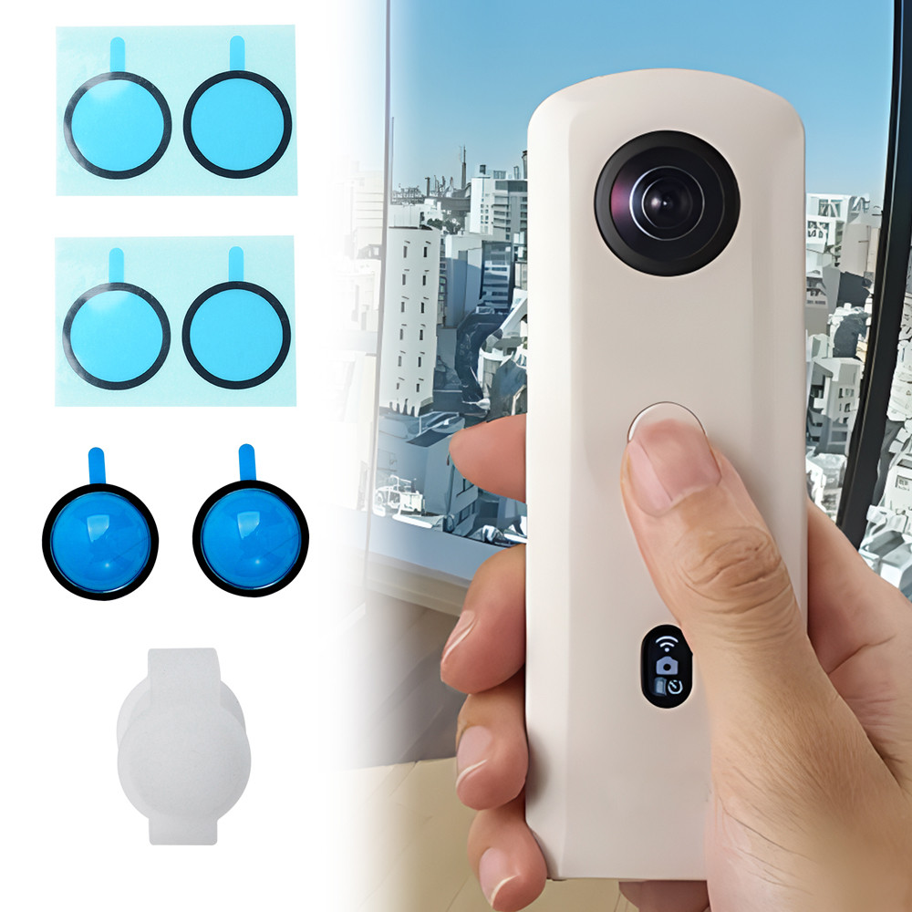 ตัวกรองป้องกันรังสียูวีสําหรับ Ricoh Theta SC2/S/V เลนส์พาโนรามาป้องกันการชนสําหรับฝาครอบเลนส์เดิม