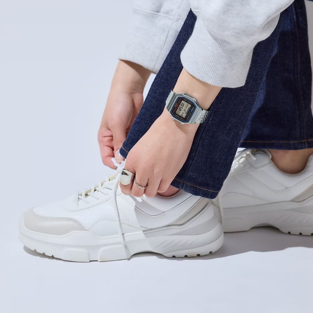 CASIO นาฬิกาข้อมือ CASIO รุ่น ABL-100WE-1ADF สายสเตนเลส สีเงิน