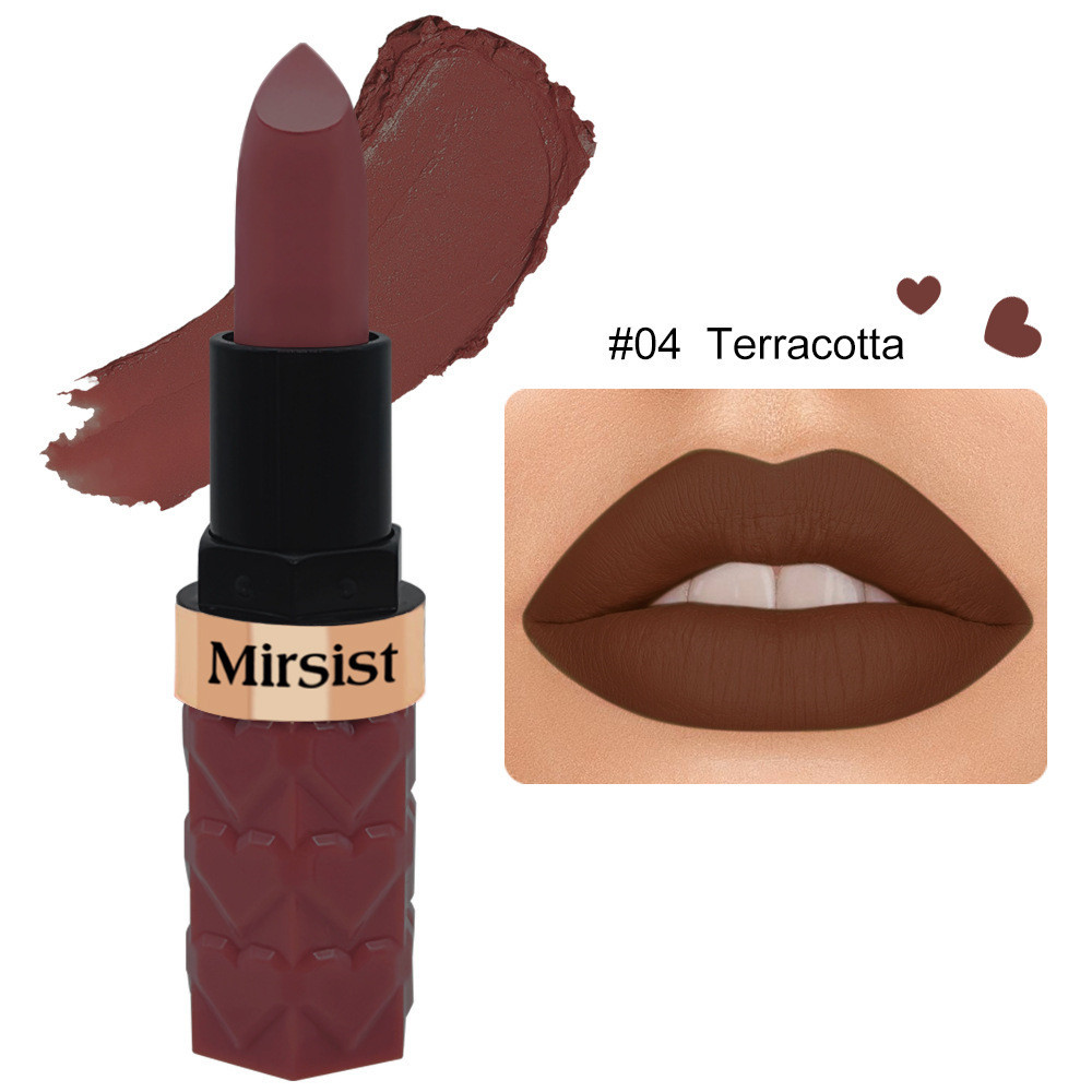 Mirsist ลิปสติกเนื้อแมท 6 สี ไม่ติดถ้วย กันน้ำ ติดทนนาน รูปที่ 5