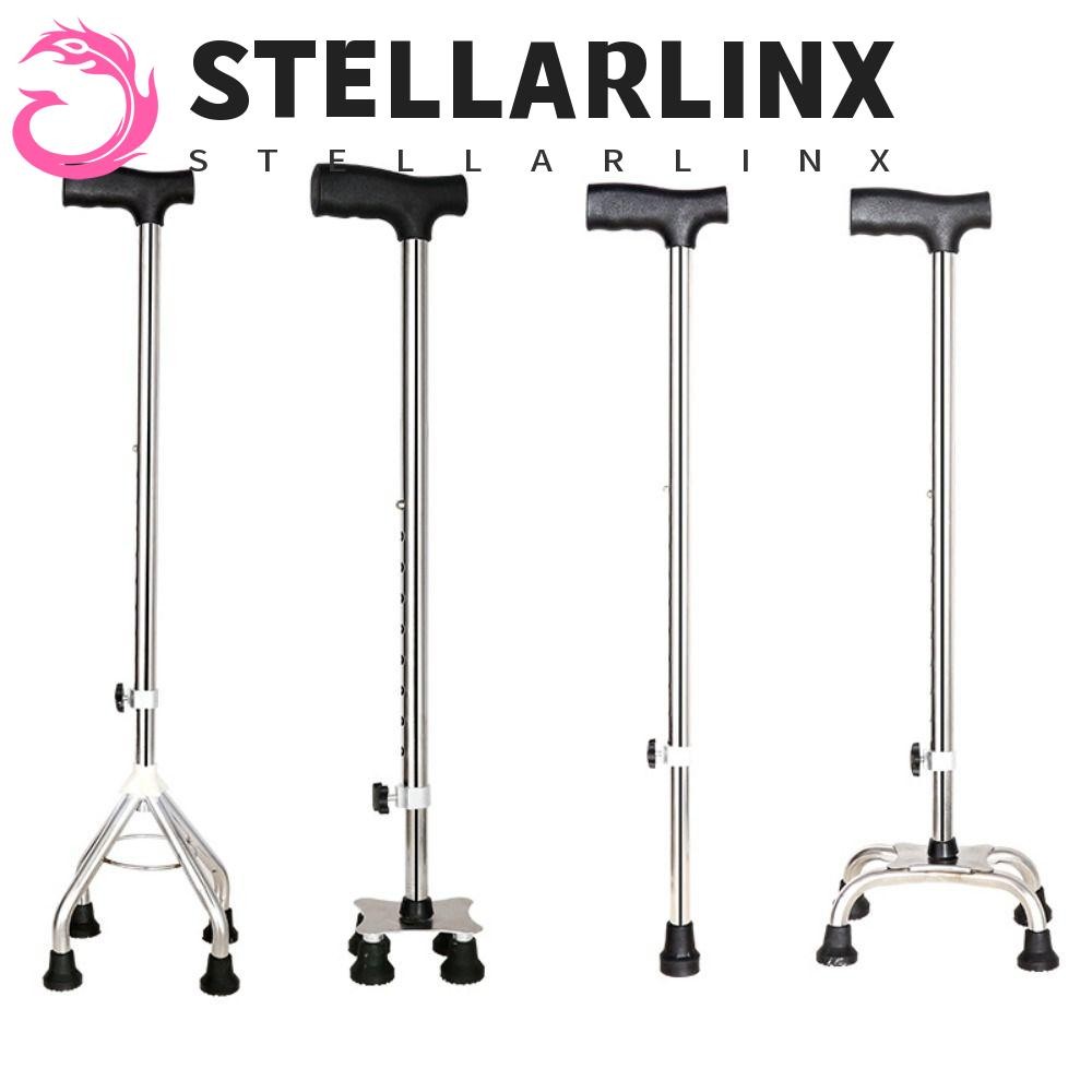 STELLARLINX Cane สําหรับผู้สูงอายุยาง Sole Walking Aid Retractable น้ําหนักเบาแบริ่งสูงไม้เท้า