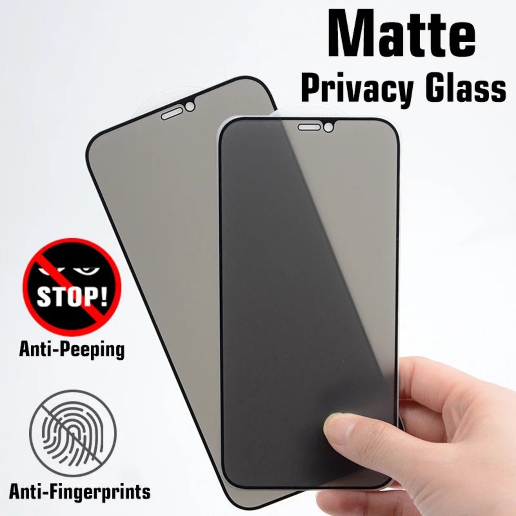 FEILIGOOD Matte Anti Spyป้องกันหน้าจอสําหรับiPhone 11 12 13 14 15 16 Pro Max 15 16 14 Plus 16e XS Max XS XR Xป้องกันลายนิ้วมือFrostedความเป็นส่วนตัวกระจกนิรภัย