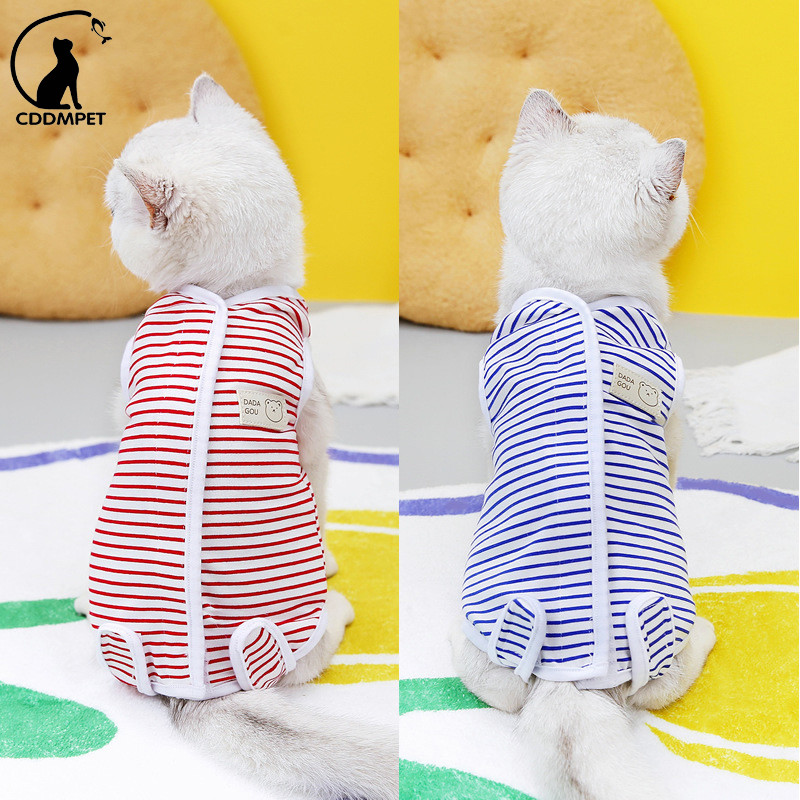 【CDDMPET】สัตว์เลี้ยงป้องกันการเลียเสื้อผ้าทําหมันลูกสุนัขระบายอากาศชุดศัลยกรรมแมว