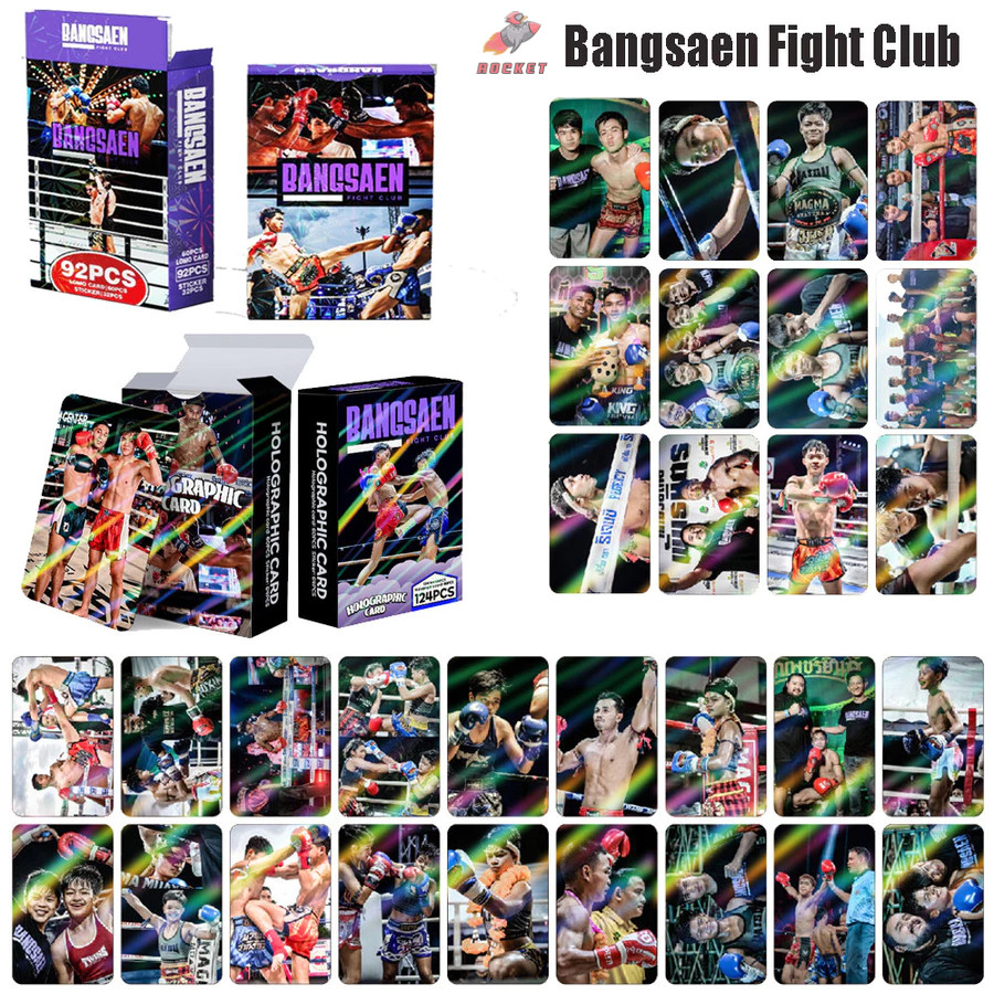 ไฟท์คลับเนชั่น Photocard Bangsaen Fight Club LOMO CARD มวยไทยการ์ดโฮโลแกรม Bangsaen Photocard 124/92 ชิ้นอัลบั้มการ์ดคอ