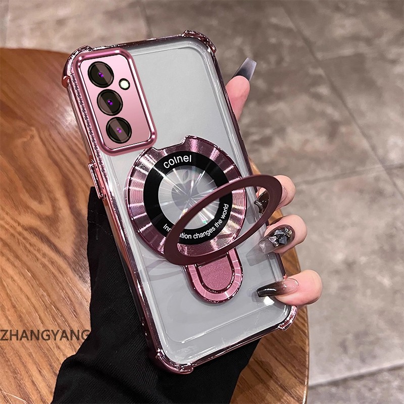 SAMSUNG สําหรับSamsung A24 4G A34 5G A54 5GกรณีหนาฝาครอบชุบซิลิโคนShockProofเคสโทรศัพท์CCCA9 - รูปที่ 3