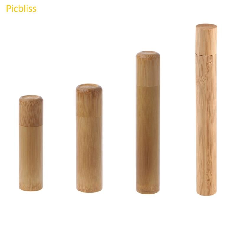 Picbliss Bamboo Tube Box Airtight Small Container Spices Storage Jar พร้อมฝาปิด 4 ขนาด