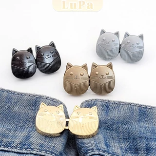 LuPa ตะขอปรับเอวกางเกง ปรับระดับเอวช่วยให้กางเกงกระชับ ลายแมว แบบหมุด Fashion Pins