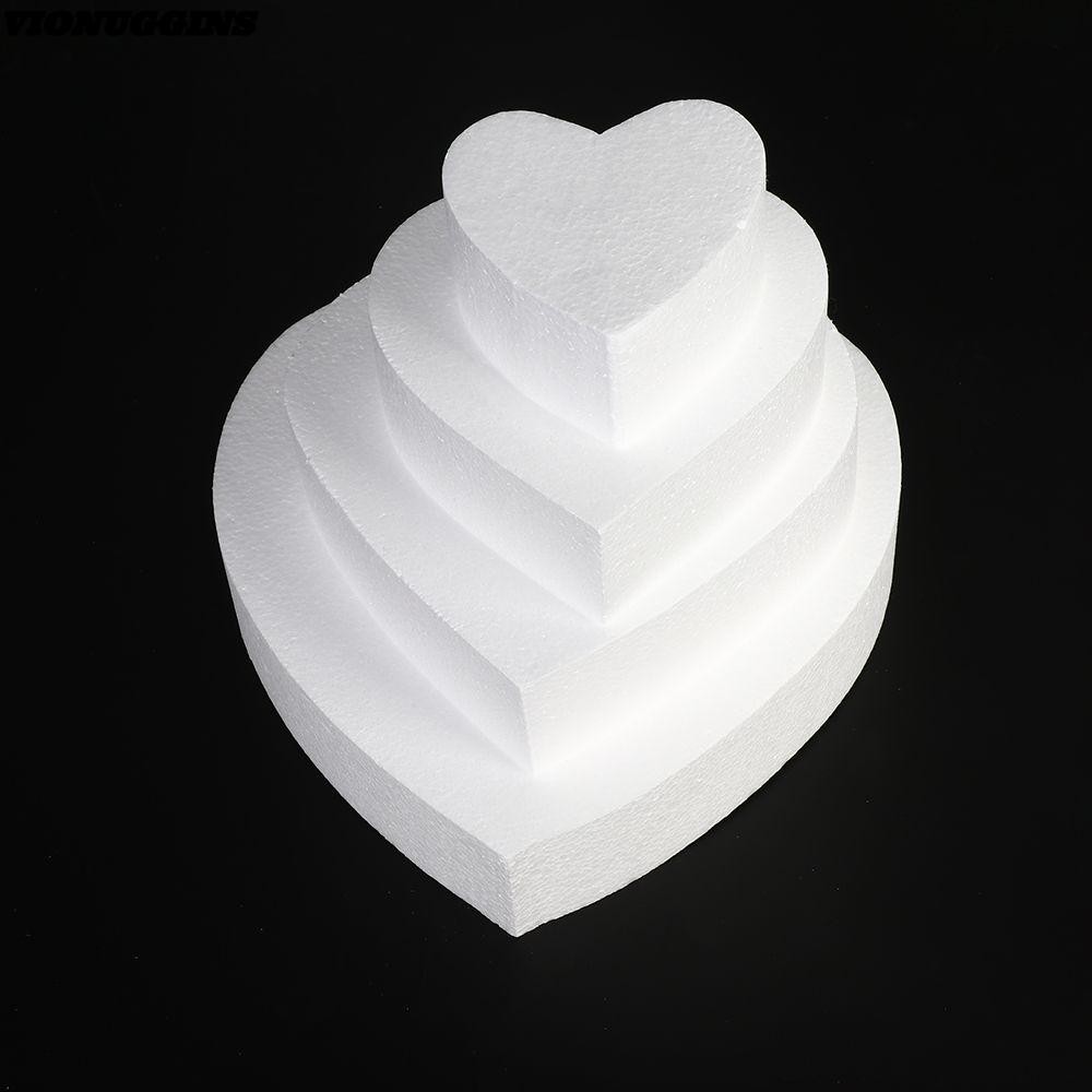 Vionuggins เค้กโฟม Mould ตกแต่งงานแต่งงาน Dummy Party DIY รูปหัวใจ