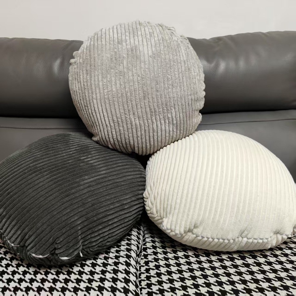 ปลอกหมอนอิงทรงกลม Corduroy 45x45/50x50/60x60 ซม. สไตล์ Ins ฟักทอง สําหรับโซฟา 2025