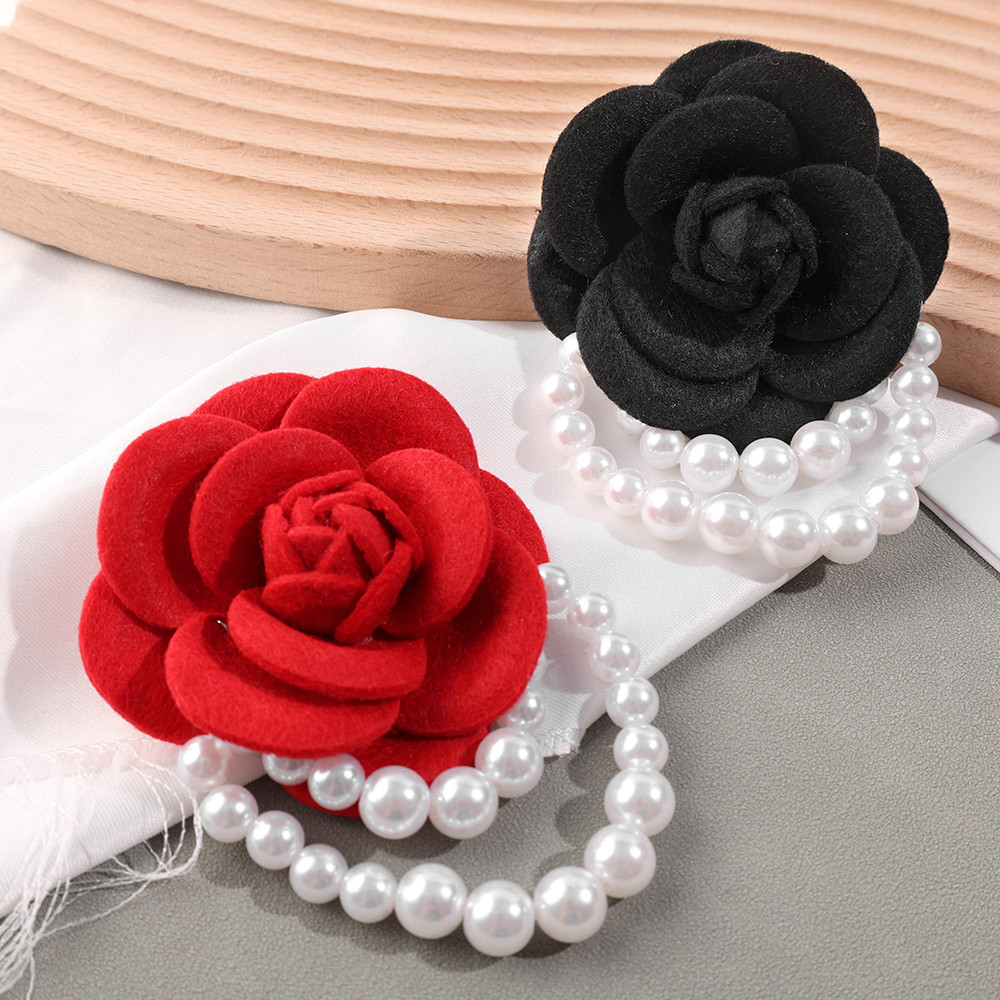 1/2/4ชิ้นวินเทจผู้หญิงสไตล์ ดอกเคมีเลีย เข็มกลัดสําหรับเข็มกลัดผู้หญิง- หลากสี หรูหราผ้าขนสัตว์ผ้าพู่เข็มกลัด - รูปที่ 4