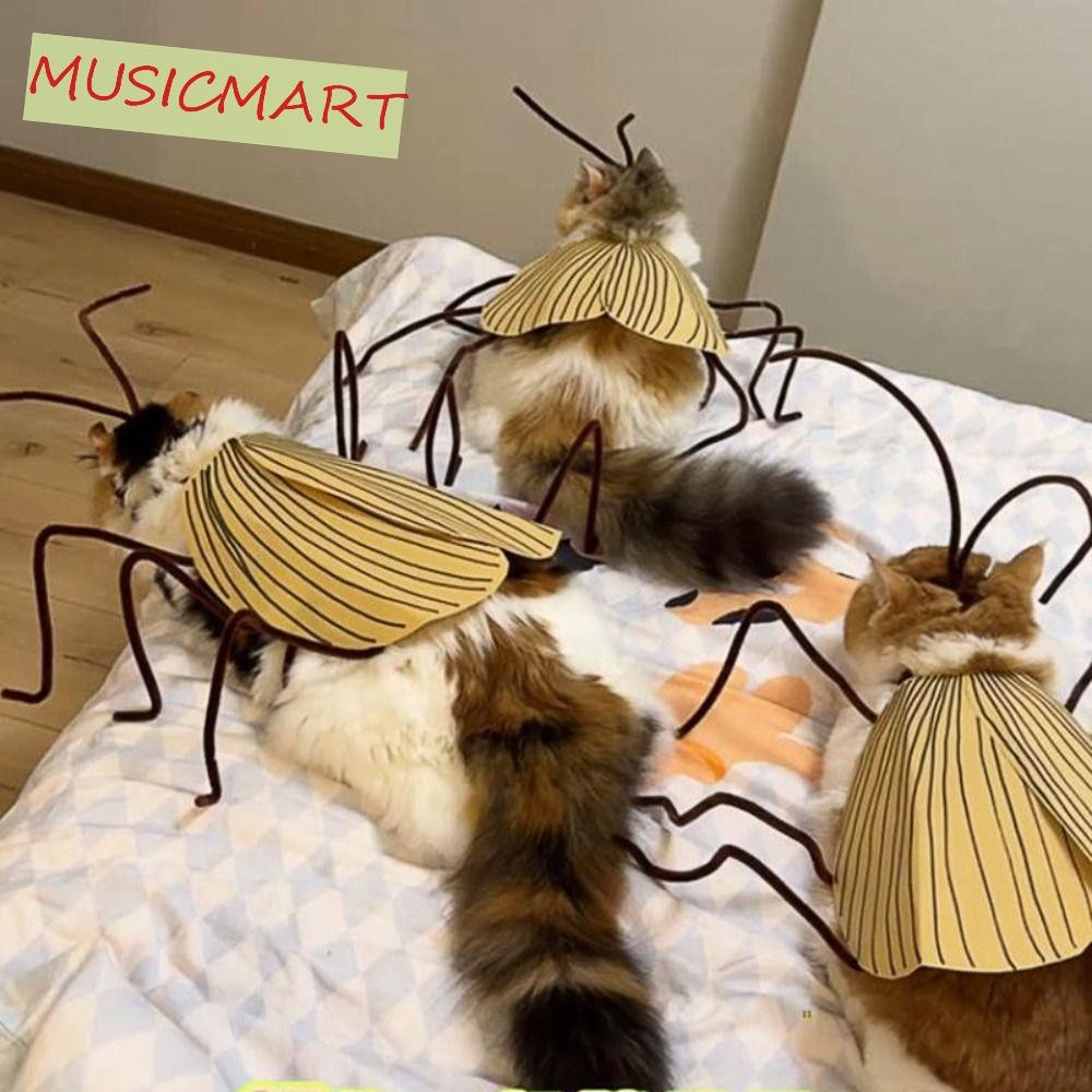 MUSICMART ชุดวัสดุเสื้อผ้าสัตว์เลี้ยง,การ์ตูนน่ารักแมวคอสเพลย์ชุดแมลงสาบ,ทวิสเตอร์ติดยังไม่เสร็จสร้า