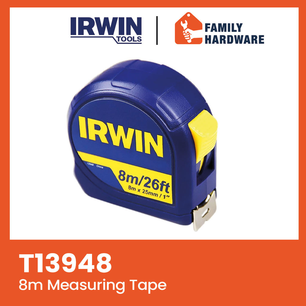 Irwin T13948 8M 26FT เทปวัด FAMILY HARDWARE