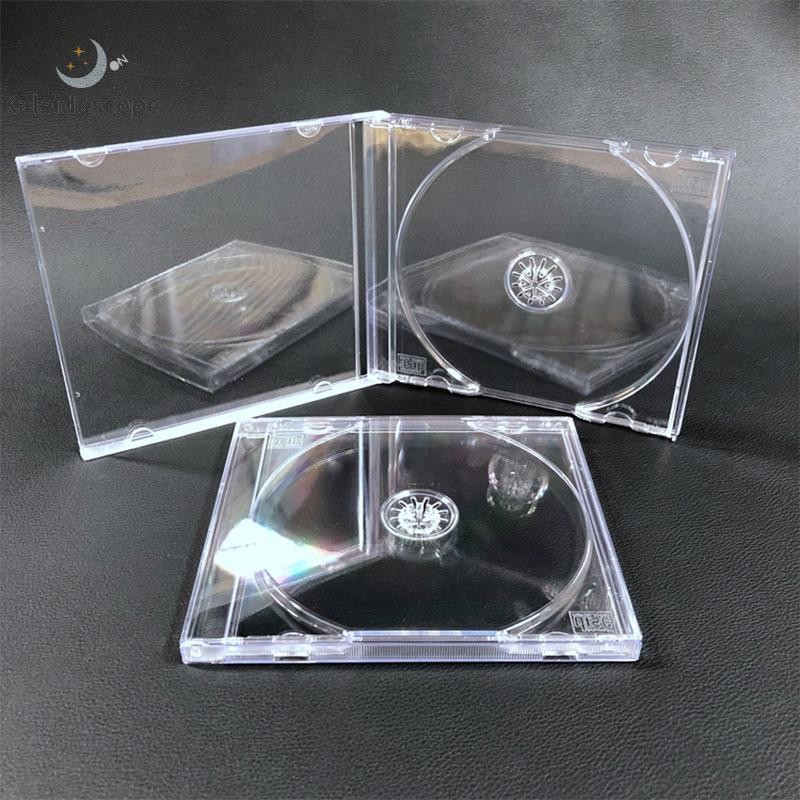 <H&Z<Transparent Plastic Single Piece Disc Case CD Case หนา CD DVD Disc Box