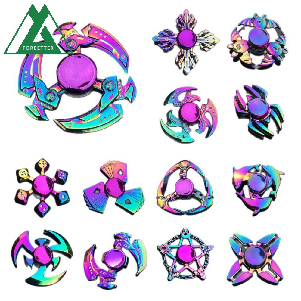 Forbetter แฮนด์สปินเนอร์, ปีกมังกรเสียงต่ําโลหะ Rainbow Finger Spinner, Punk ความเร็วสูง Anti Pressure Alloy ปลายนิ้ว Gyro ของขวัญวันเกิด