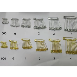 เข็มกลัดพรีเมียม เบอร์ 000-4 สีเงินสแตนเลสคุณภาพดี เหมาะสำหรับงาน DIY และใช้งานทั่วไป (10 ชิ้น)