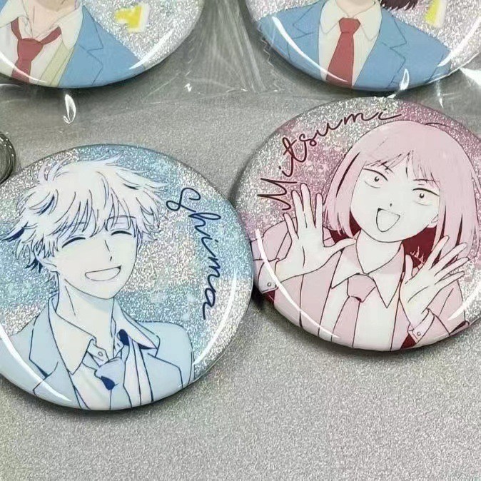 ข้ามและ Loafer น่ารัก Shima Sousuke Iwamura Mitsumi Badge อะนิเมะเข็มกลัดคอสเพลย์ Pins เครื่องประดับแฟชั่นของขวัญ