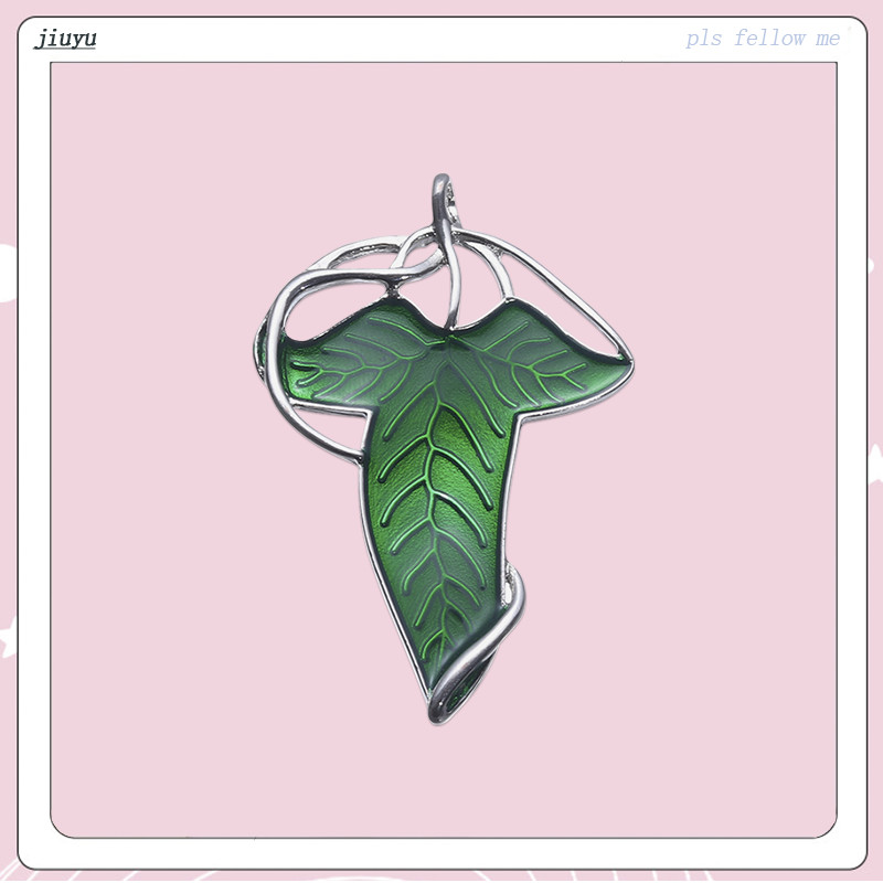ภาพยนตร์ Lord of The Rings Elf Leaf Shape เข็มกลัด Unisex เสื้อผ้ากระเป๋าเป้สะพายหลังเครื่องประดับ Cloak Clasp Corsage Pin