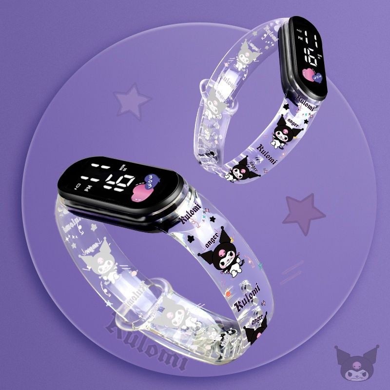 🕒✨【นาฬิกาคุโรมิ】ดิจิตอลเด็กสไตล์การ์ตูนสว่างไฟ+กันน้ํา ขนาดกะทัดพกพาสะดวก ช่วยเสริมทักษะการจัดเวลาและความอดทน 🌟 ของขวัญวันเกิดสำหรับเด็ก 6-12 ปี 🌟