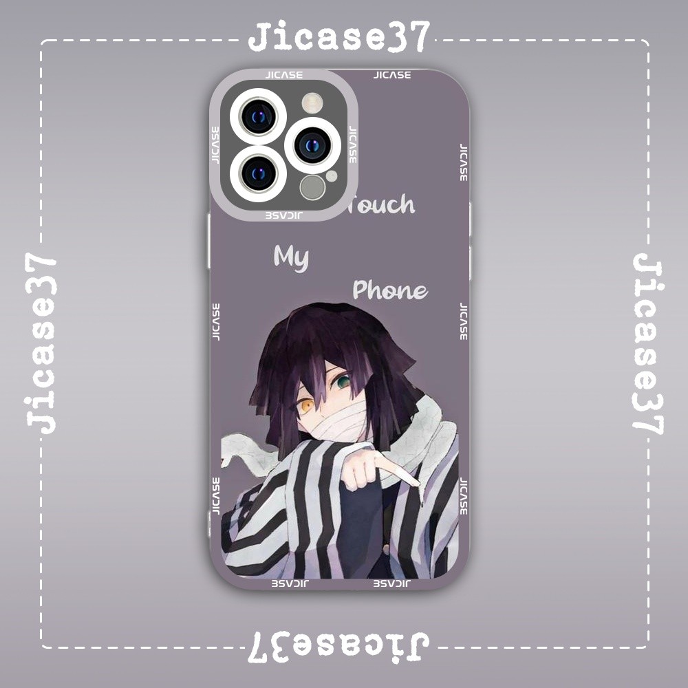 เคส iPhone Square Edge Samsung Xiaomi Oppo Anime Kimetsu no yaiba Demon Slayer Sword Character Iguro