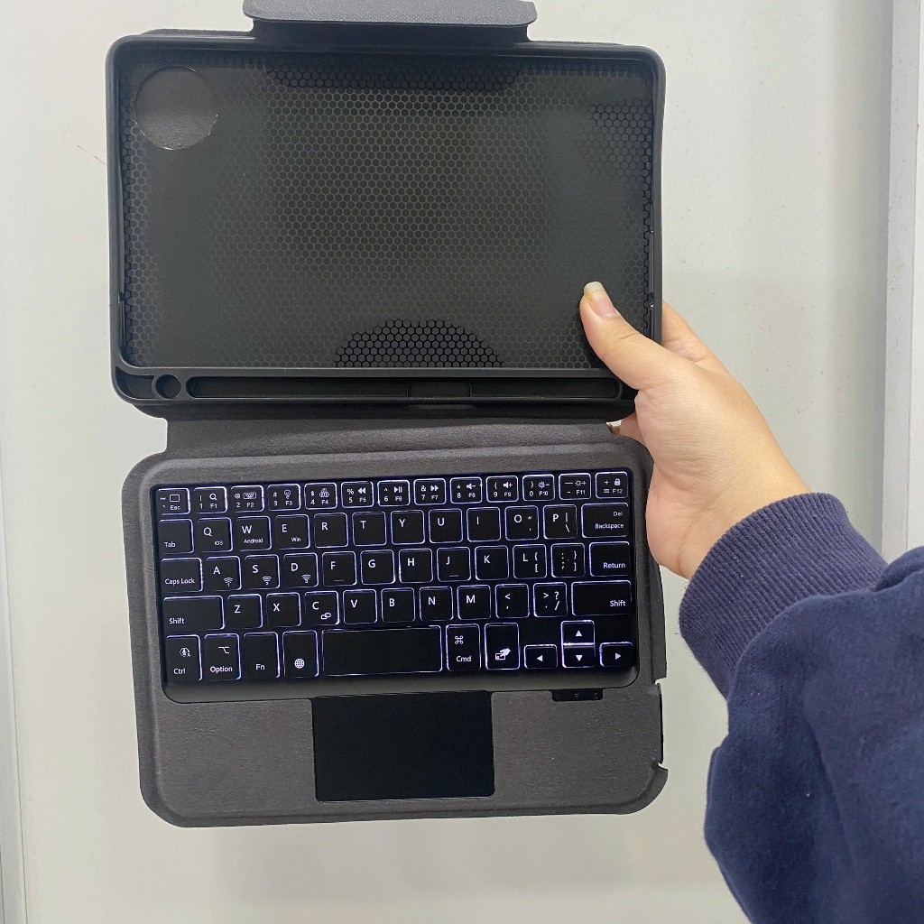 เคสคีย์บอร์ด Keybroad อัจฉริยะพร้อมทัชแพด ขาตั้งสําหรับ Xiaomi Redmi Pad SE 8.7