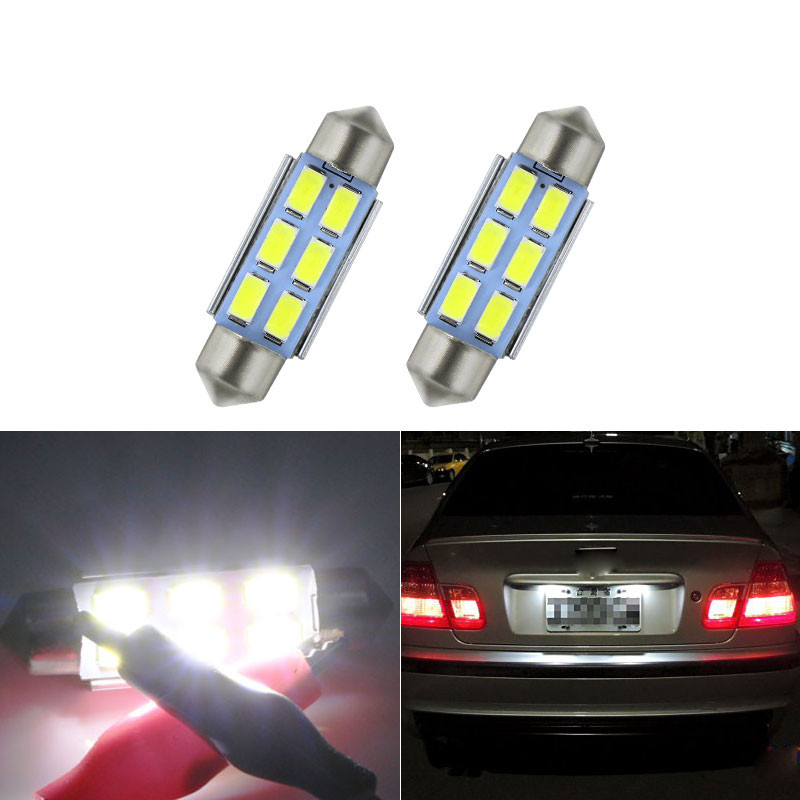 39mm Canbus ข้อผิดพลาดฟรีจํานวนใบอนุญาตหลอดไฟ LED C5W สําหรับ BMW 3 5 series E36 E46 E34 E39 E60 X5 