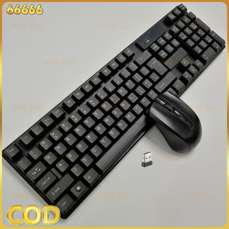 ชุดคีบอร์ดเมาส์ไร้สาย Wireless keyboard mouse set รุ่น TJ-808 สินค้ารับประกัน 1 ปี