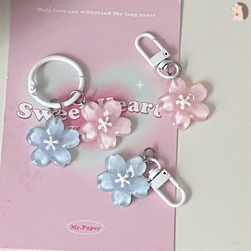 [IN] Sweet Jelly สี Sakura พวงกุญแจจี้ Creative น่ารักดอกไม้พวงกุญแจน่ารักแฟชั่นกระเป๋าเป้สะพายหลังแขวนเครื่องประดับคู่ของขวัญ TH