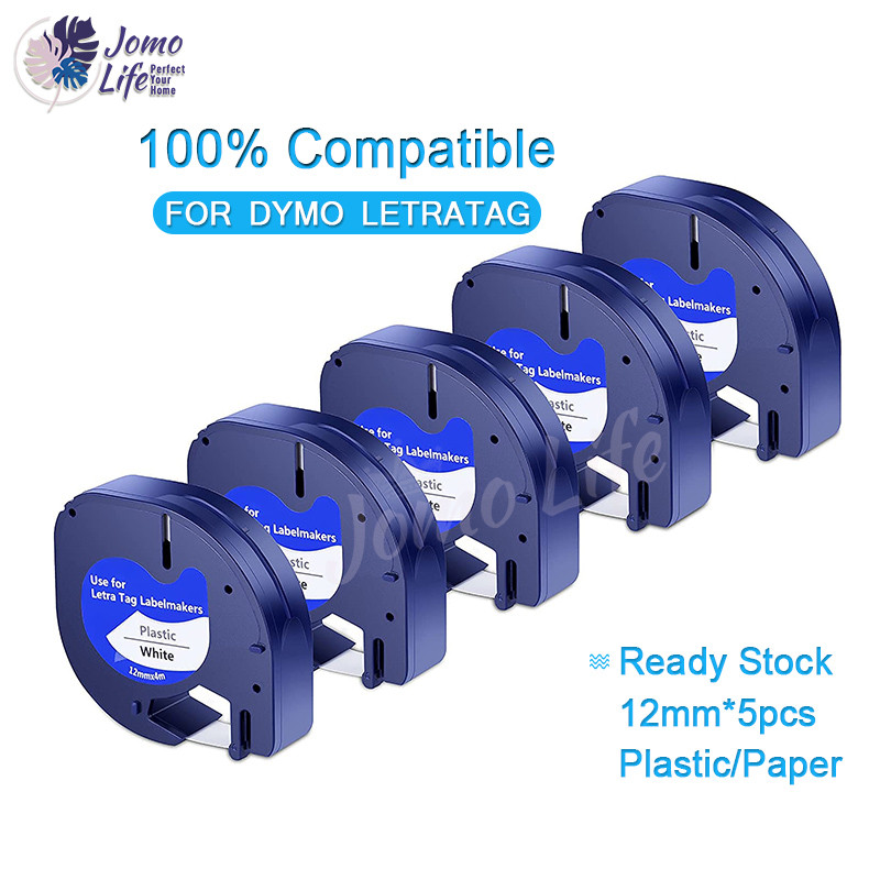 Letra Tag Compatibel DYMO Label Letratag Cartridge 5 Pack Label Tape Refill DYMO LT 100H Label Maker
