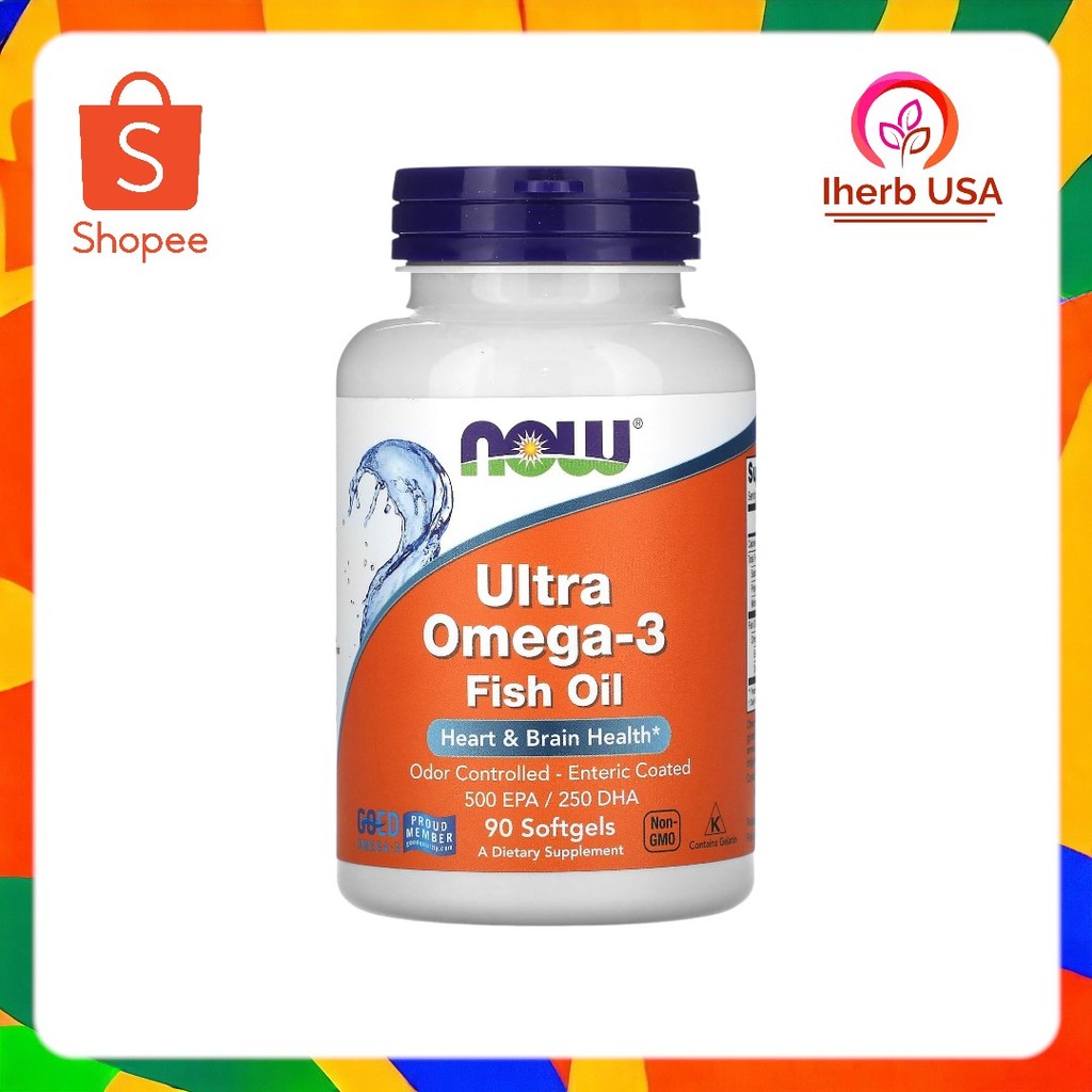 NOW Foods Ultra Omega-3 Fish Oil 90 Softgels