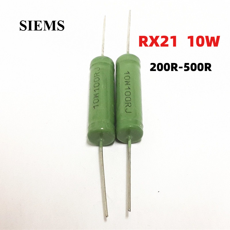 ตัวต้านทานแผลลวด RX21 ตัวต้านทาน 10W 200R-500R 220R/240R/250R/270R/300R/330R/360R/390R/430R/470R ตัวต้านทาน 10W 5%