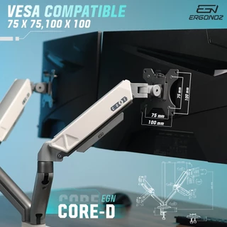 ERGONOZ Monitor Arm แขนจับจอ รุ่น EGN-CORE-S/CORE-D สำหรับจอ 17-32"