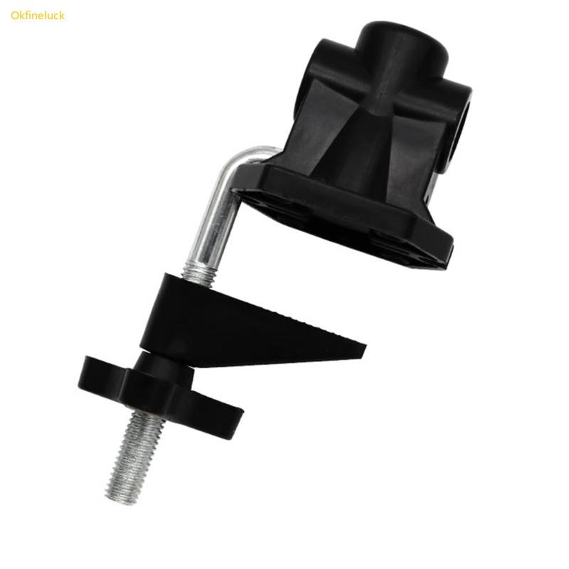 Okfi เปลี่ยน Heavy Duty แคลมป์ตั้งโต๊ะ Universal Clamp ฐานปรับได้สําหรับแขนไมโครโฟนโคมไฟตั้งโต๊ะ Mount Holder Clamp
