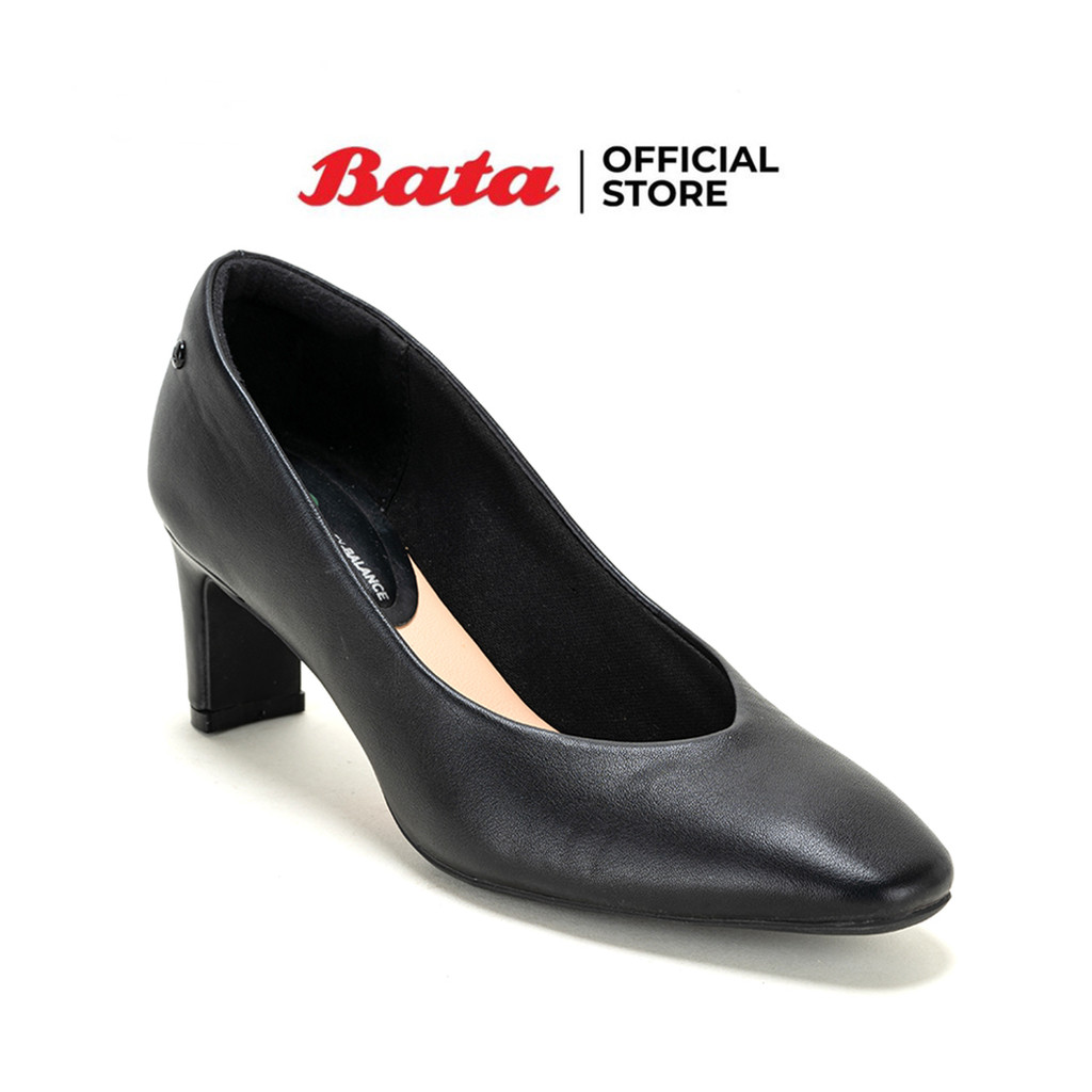 Bata บาจา รองเท้าคัทชูทางการ รองเท้าส้นสูงเสริมส้น สูง 3 นิ้ว สำหรับผู้หญิง รุ่น PAULINE สีดำ 7506875 สีเบจ 7508875