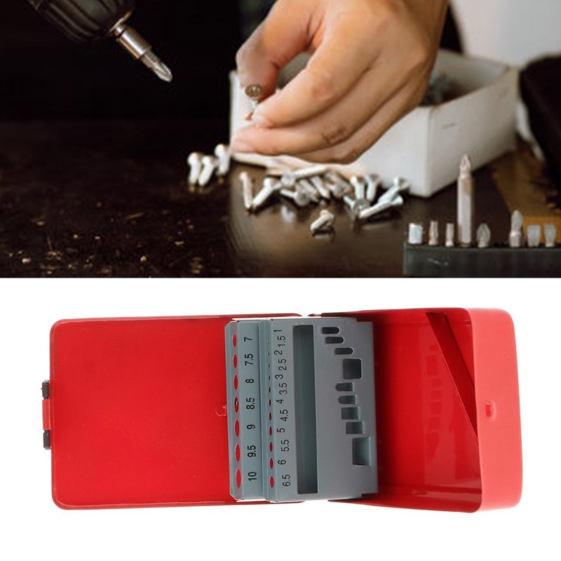 RUN Hand Drill Bit Index Case เจาะ Bit Storage สําหรับการเลือกขนาดที่แม่นยําได้อย่างรวดเร็ว